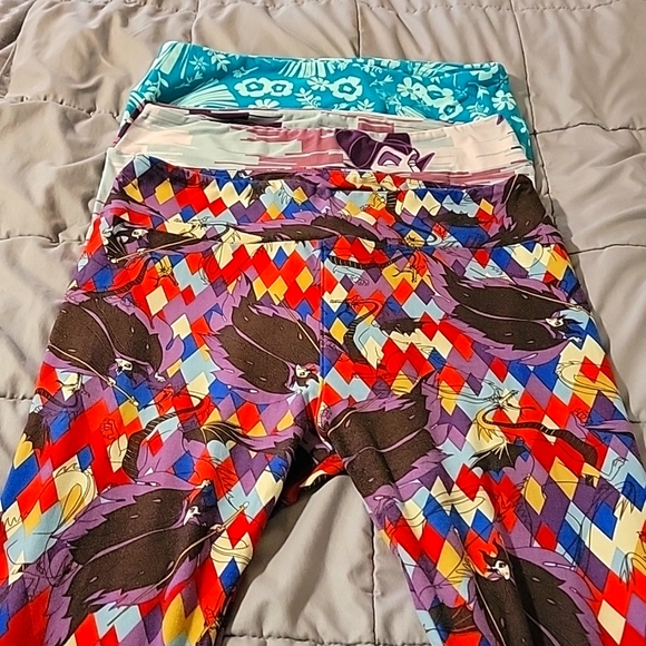 LuLaRoe one size leggings 3 pairs women's Disney Sleeping Beauty - Picture 1 of 14